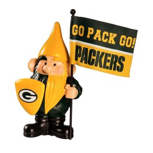 Evergreen Green Bay Packers, Flag Holder Gnome - 1 of 4