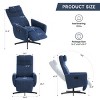 360 Swivel Recliner Chair with Adjustable Backrest and Footrest Comfy Accent Chairs Swivel Chairs for Living Room and Reading Corner-Maison Boucle - 4 of 4