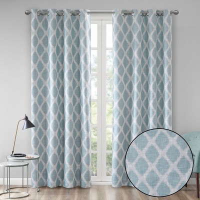 PAGED Printed Ikat Blackout Curtains for Bedroom,Window Curtain Panel with Grommet Top,Curtains for Living Room,Machine Washable