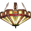Chloe Lighting CH33421AM20-UH3 Baxter Tiffany-Style 3 Light Mission Inverted Ceiling Pendant Fixture 20" Shade - 3 of 4