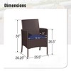 Captiva Designs Outdoor Patio All-weather Wicker Dining Chairs with Thick Cushion - 4 of 4