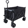 Foldable Garden Cart with Heavy-Duty Wheels & 480lbs Load Capacity, Portable Utility Wagon for Camping, Sports, Groceries, black - 3 of 4