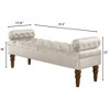 Kumasinova 51.5" Velvet End of Bed Bench with Tufted Button,Luxury Entryway Bench with Wooden Legs,Ottoman Bench&Foot Rest for Bedroom,Living Room - 2 of 4