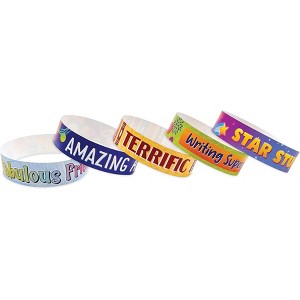Teacher Created Resources® Positive Reinforcement Brag Bracelets, 10 Designs, Pack of 100 - 1 of 3