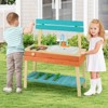 Costway Play Kitchen for Kids Wooden Toy Kitchen Playset with Wood Skewers Grill Rack - 2 of 4
