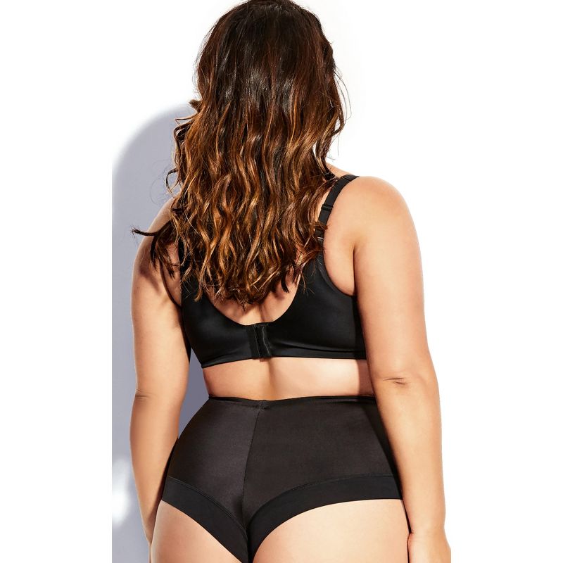 Women's Plus Size Smooth & Chic Control Thong - Black | CITY CHIC, 2 of 6