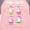Girls' JoJo Siwa Dance Break Unicorns  - Light Pink/Ath Hea - X-Large - 2 of 4