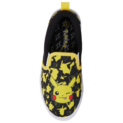Pokemon Boys Pokemon Pikachu Slip-On Shoes - Boys Pokemon Pikachu Slip On Sneakers - Pikachu Charmander Bulbasaur Canvas Slip On Sneakers (Black, 1) — фото 3
