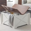 Farmhouse Coffee Table With Large Hidden Storage Compartment - 3 of 4