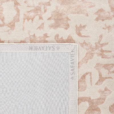 Ivory and Beige Hand-Tufted Wool and Viscose Runner Rug