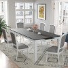 7 PCS Farmhouse Style Dining Set, Extendable Table with Storage Drawers, Upholstered Rubber Wood Frame Chairs with Foam Cushion-Coolbibila - 2 of 4