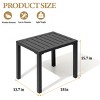 Crestlive Products Outdoor Side Table Aluminum Rectangular Side/End Table, Small Patio Coffee Bistro Table - 3 of 4