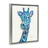 Stupell Industries Blue Giraffe Varied Collage Assortment Animal Painting Floating Frame Canvas Art, Gray, 17" x 21" - 2 of 4