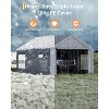 12x20 FT Heavy Duty Carport Canopy with Roll-Up Doors & Mesh Windows, UV Resistant Waterproof Tarp, Portable Garage Shelter for Car, Truck, Boat - 4 of 4