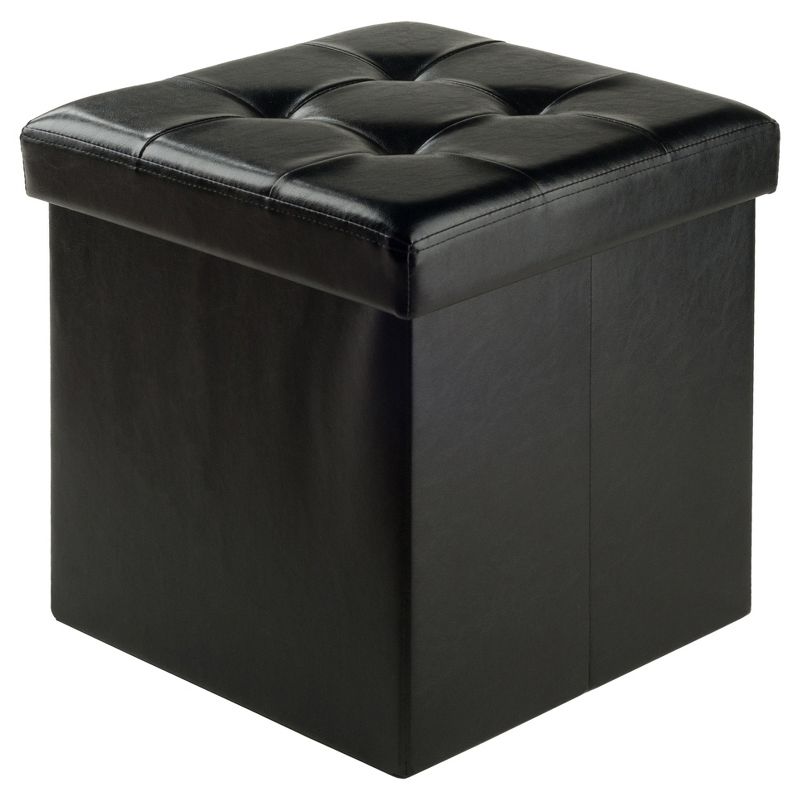 Ashford Storage Ottoman with Accent Stools Faux Leather - Winsome, 1 of 7