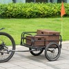 Aosom Bike Cargo Trailer Bike Wagon Bicycle Trailer with Suspension, 16'' Wheels, 88 lbs Max Load - 3 of 4