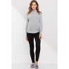 Hello Miz Women's Ribbed Knit Long Sleeve Maternity Turtleneck Sweater - 4 of 4
