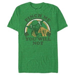 Men's Star Wars Yoda St. Patrick's Day Pinch Me You Will Not T-Shirt - 1 of 4