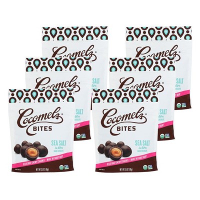 Cocomels Keto Bites Dark Chocolate Sea Salt, 3.00 Oz. Case of 6