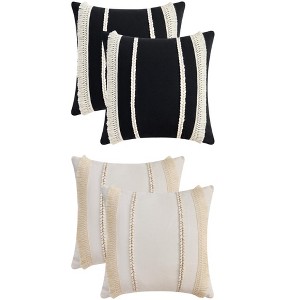 REGALWOVEN 4 Pcs Boho Modern Striped Decorative Throw Pillow Cover for Living Room Bed Sofa - 1 of 4