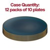 Smarty Had A Party 7.5" Navy w/ Gold Rim Organic Plastic Salad Plates - 120 pcs - 4 of 4