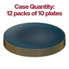 Smarty Had A Party 10.25" Navy w/ Gold Rim Organic Plastic Dinner Plates - 120 pcs - 4 of 4