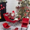 SEVOBAL Christmas Santa Sleigh Decorative Iron Small Tabletop and Hanging Holiday Decor for Mantel and Shelf, Red, 14.5"*10"*11" - 2 of 4