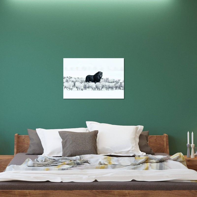 Lion Among Sheep by Ruvim Noga Unframed Wall Canvas - iCanvas, 2 of 4