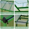 6x7ft Outdoor Greenhouse, Green Houses for Outside Walk-in Kit with Roof Vent, Polycarbonate Greenhouse - 4 of 4