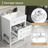 MOEPISY 24 inch Bathroom Vanity With Sink, Bathroom Storage Cabinet with Drawer and Open Shelf - 4 of 4