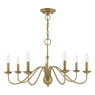Livex Lighting Windsor 7 - Light Chandelier in  Antique Brass