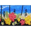LA LEELA Men's Swimwear Cover Up Samoan Beachwear Summer Long Wrap Hawaiian Vacation Lava Lava For Men Sarongs Cover-Up One Size Blue, Floral - 4 of 4