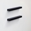 SEVOBAL Decorative Bookshelf 3 Set Floating Shelves Wall Mounted Wood Shelves Wall Decor Storage Picture Ledge Shelf, Black, 18.11"*3.94"*1.18" - 3 of 4
