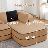 GDFStudio Meline Modern Teddy Upholstered Sectional Sofa with Cushions and Pillows - 4 of 4