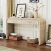 TIRAMISUBEST Unique Retro Silhouette Console Table with 2 Top Drawers, Elegant Entryway Table Sofa Table for Entrance, Dinning Room, Living Room - 2 of 4