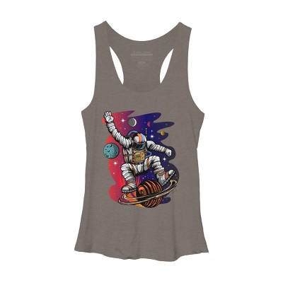 Women's Design By Humans Space Ride By Adamzworld Racerback Tank Top