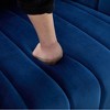 GDFStudio Adam 40.35"W Oversized Velvet Channel Tufted Swivel Chair and Storage Ottoman Sets - 3 of 4