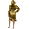 Harry Potter Juniors' Striped Hooded Plush Fleece Robe Pajama - 3 of 4