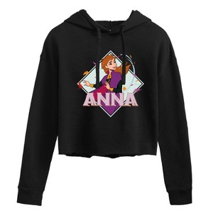 Women's - Frozen 2 - Anna Stirs Up Leaves Cropped Graphic Hoodie - 1 of 3