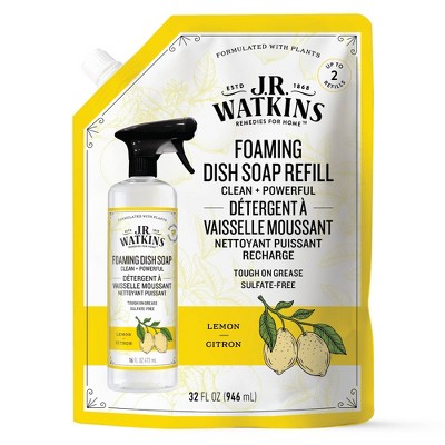 Photo 1 of 6 PACK--J.R. Watkins Foaming Dish Soap Refill - Lemon Citron - 32 fl oz