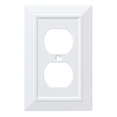 Franklin Brass Classic Architecture Single Duplex Wall Plate White