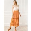 Allegra K Women's Lace Insert Vintage Swing A-Line with Elastic Waist Maxi Skirt - 4 of 4