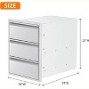 16W x 21H x 23D Inch Outdoor Kitchen Stainless Steel Double Access Drawers with Paper Towel Holder Combo for BBQ Island or Grill Station - 3 of 4