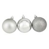 Northlight 60ct Shatterproof 3-Finish Christmas Ball Ornament Set 2.5" - Pink/Silver - 3 of 4