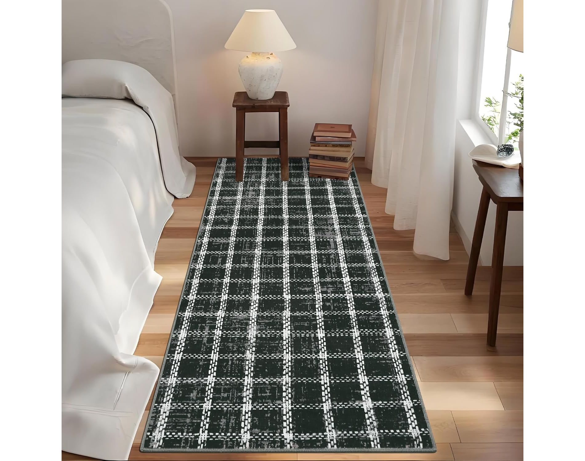 Washable Area Rugs, Modern Non Slip Throw Rugs Rug Large Bedroom Rugs Low Pile Stain Resistant Carpet for Home Office
