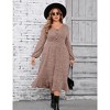 Plus Size Women's Button Pocket Midi Sweater Dress - 4 of 4