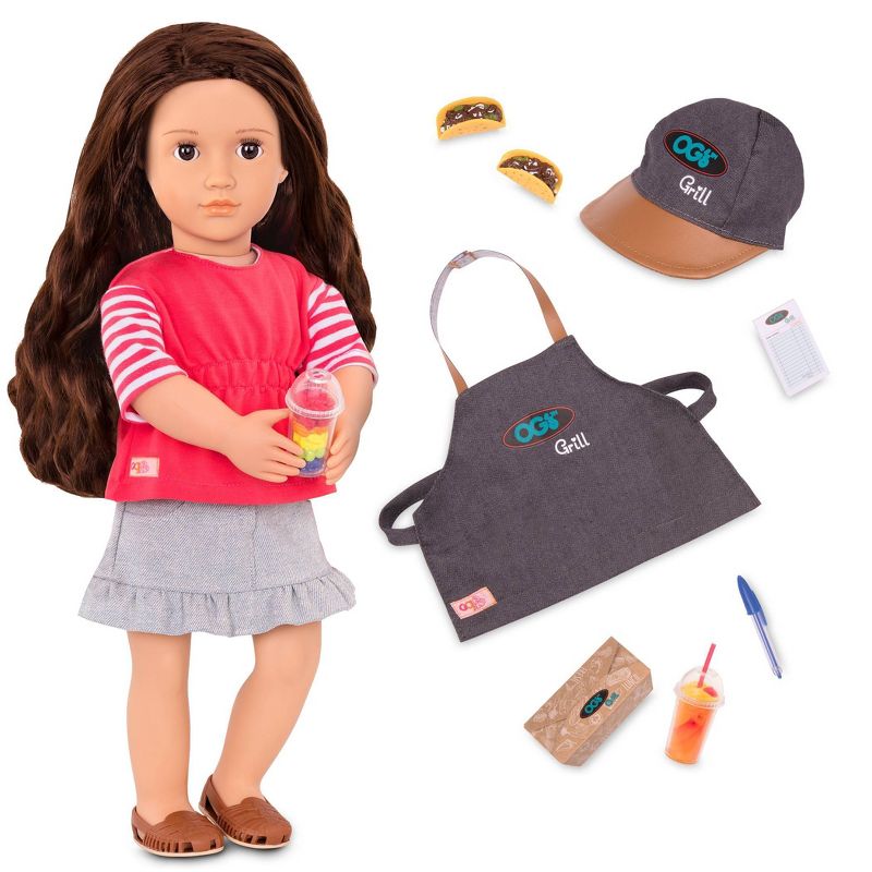 Our Generation Rayna with Accessories 18&#34; Posable Food Truck Doll, 1 of 5