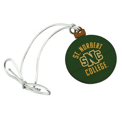 St. Norbert College Green Knights Logo Mini Small Tiny Wood Christmas Tree Holiday Ornament