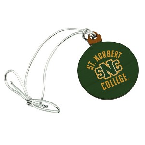 St. Norbert College Green Knights Logo Mini Small Tiny Wood Christmas Tree Holiday Ornament - 1 of 4