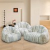 Hooseng Giant Bean Bag Chair, Faux Fur Large Bean Bag Chair with Filler, Bean Bag Couch for Adults, Oversized Arm Chair with Memory Foam - 3 of 4